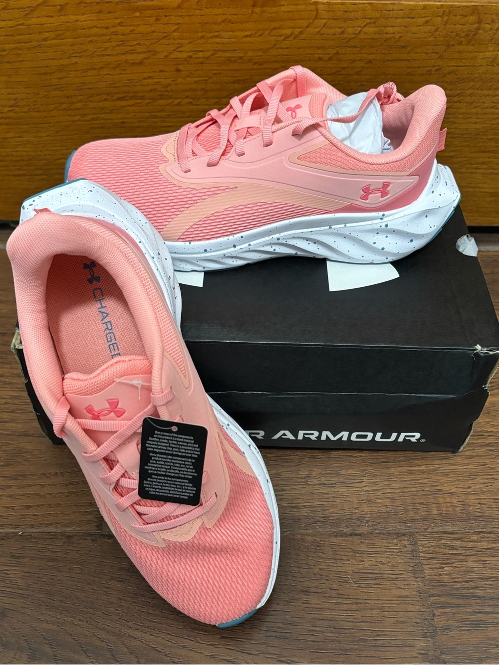 Under Armour Charged+ Ascend Women’s Running Shoes Pink Size 9 NIB